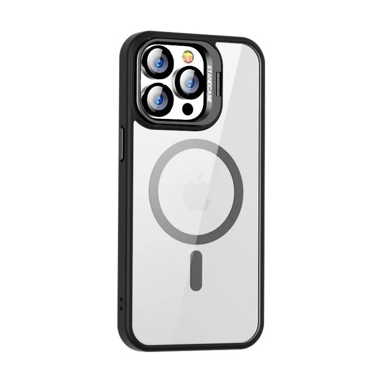 Funda Iphone 15 pro Magsafe con Protector de camara Negro