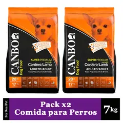CANBO - Pack x2 Comida para Perro Adulto Pequeño Cordero 7 kg
