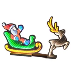 GENERICO - NAVIDAD - TRINEO PAPA NOEL LED INFINITO COLORIDO