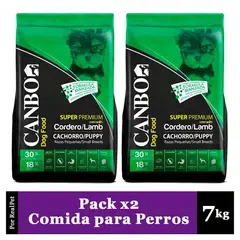 CANBO - Pack x2 Comida Perros Cachorros Pequeños Cordero 7 kg