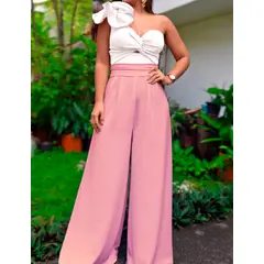 GENERICO - Pantalón Palazo - Nathalie Love It - Palo rosa