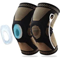 BRANSON - Rodillera Hilos de Cobre con Gel y Varillas Laterales Talla XL