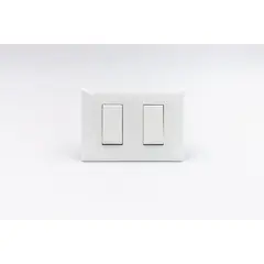 SINTHESI - CONMUTADOR DE 3 VIAS DOBLE S22 PLACA BLANCA Y DADOS BLANCOS