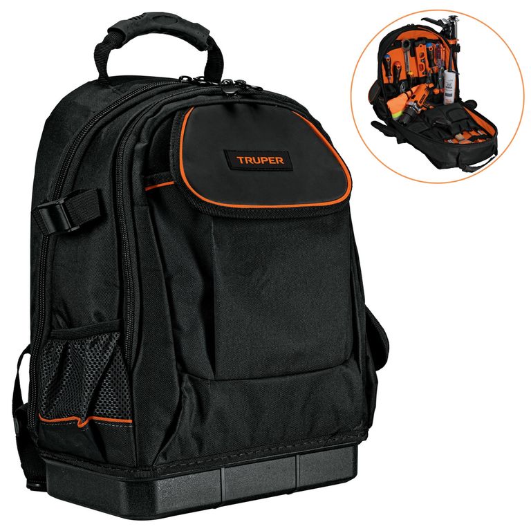 Mochila porta herramientas con 57 compartimientos,