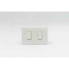 SINTHESI - INTERRUPTOR DOBLE S17 PLACA BLANCA Y DADOS BLANCOS