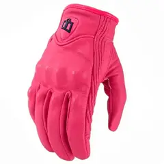 ICON - GUANTES DE CUERO PARA MOTO PERSUIT - ROSADO