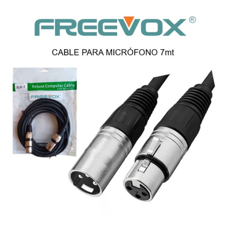 CABLE PARA MICROFONO 7M XLR Macho a XLR Hembra