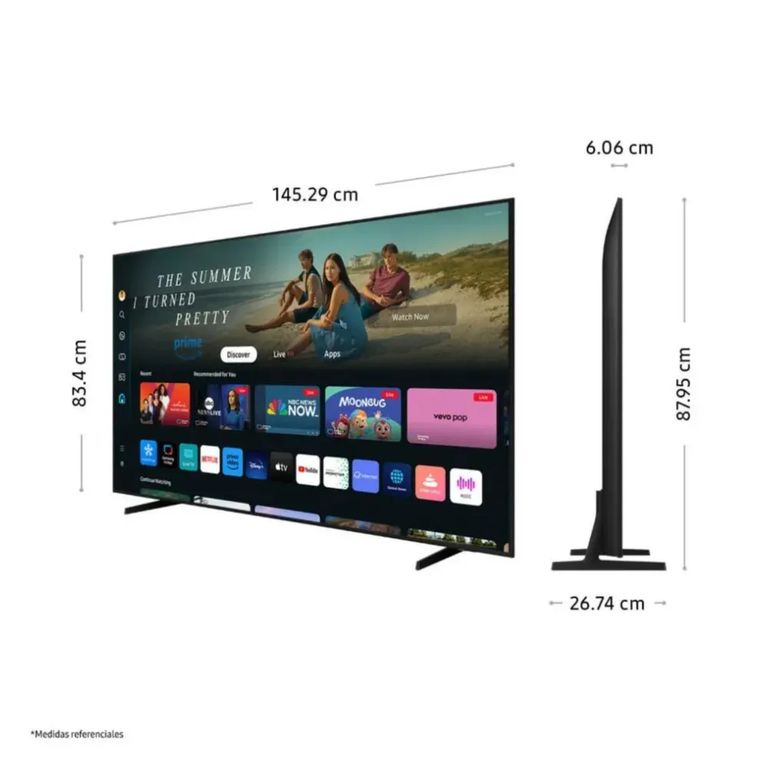 Televisor LED 65'' Crystal UHD 4K 65DU7000 Tizen OS Smart TV - Nuevo 2024