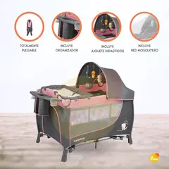 CARESTINO - Cuna Corral Plegable para Bebé «MARSELLA» Pink