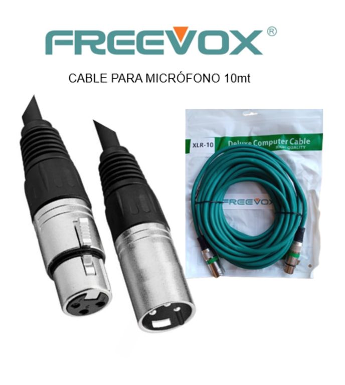 CABLE PARA MICRÓFONO 10M - XLR Macho a XLR Hembra