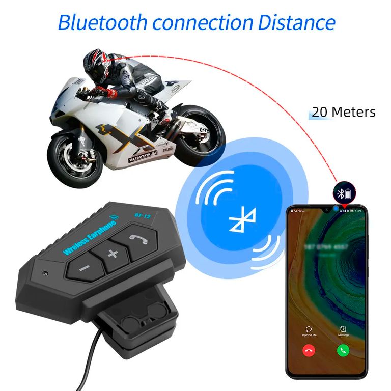 Audifonos Bluetooth Para Casco Moto Auriculares Inalambrico Universal