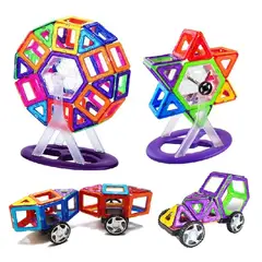 GENERICO - Juego Didactico Bloques de Construccion Magnetico 59pcs