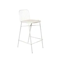 NIHM - Silla Bar de Metal Dak Blanco