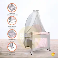 INFANTI - Cuna Corral Plegable «ALWAYS TOGETHER 2G» Pink