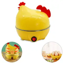 GENERICO - Gallina Hervidor Cocedor Eléctrico de hasta 7 huevos - Amarillo