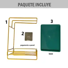 GENERICO - Estante escurridor colgador de toalla multiples usos sujeto a pared