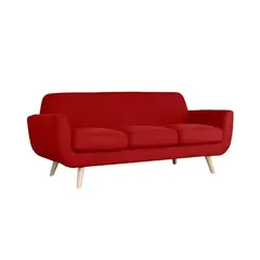 HOGAR & SPACIOS - HYS SOFA 3 CUERPOS NARCISO ROJO OSCURO