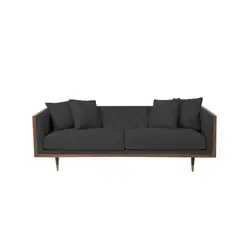 HOGAR & SPACIOS - HYS SOFA 3 CUERPO URIEL GRIS OSCURO
