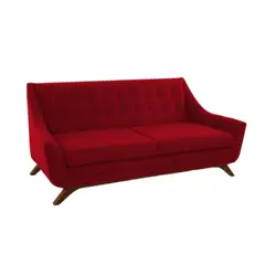 HOGAR & SPACIOS - HYS SOFA 2 CUERPOS SORNEL ROJO OSCURO