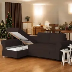 BARAKA HOME - Sofá Cama Multifuncional Kamenica 3 cuerpos - Chocolate