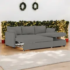 BARAKA HOME - Sofá Cama Multifuncional Veria 3 cuerpos - Gris Oscuro