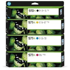 HP - Kit Tinta 970XL 971XL Cyan Magenta Amarillo Negro
