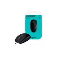 LOGITECH - MOUSE M110 SILENT OPTICO CON CABLE NEGRO
