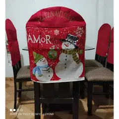 GENERICO - Funda respaldar de silla navideño set de 6 piezas
