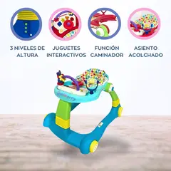 CUZKA - Andador Caminador 2 en 1 «WALKER PRO» Light Blue