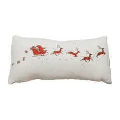 GENERICO - Cojin Mini Venado Crema Polar Relieve Diseño Navideño