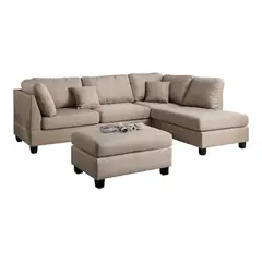 HOGAR & SPACIOS - HYS SECCIONAL DERECHO ASTURIAS BANQUETA BEIGE