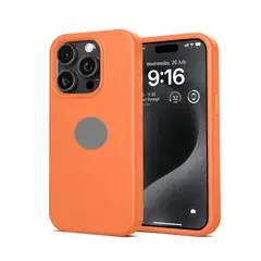 GENERICO - Case de Silicona para iPhone 16 Pro - Naranja