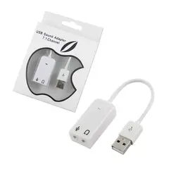 OEM - Adaptador USB 2.0 a Jack 3.5 mm Audio, Parlante y Micrófono