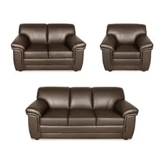 HOGAR & SPACIOS - HYS SALA 3 2 1 ARADE MARRON OSCURO