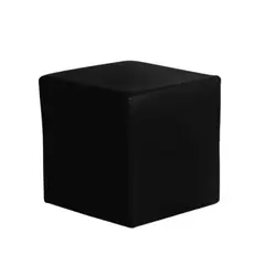 HOGAR & SPACIOS - HYS PUFF ADRIANA ULTRACUERO NEGRO