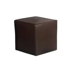 HOGAR & SPACIOS - HYS PUFF ADRIANA ULTRACUERO MARRON OSCURO