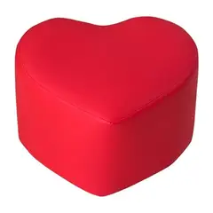 HOGAR & SPACIOS - HYS PUFF AMOUR ULTRACUERO ROJO