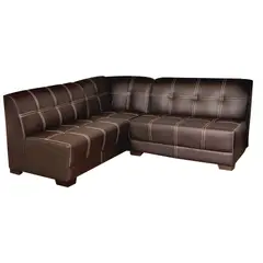 HOGAR & SPACIOS - HYS ESQUINERO ANGELETS MARRON OSCURO