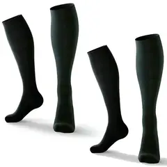 GENERICO - 2 Pares Medias Compresión Antivarices 15-20 mmHg Hasta La Rodilla