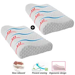 OEM - Combo X2 Almohada Ortopedica Evita Ronquidos