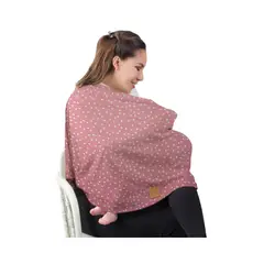 EUBEBE - Cobertor de Lactancia Rosa con puntos Multiusos