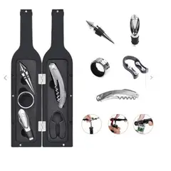 GENERICO - Sacacorcho para Botellas y Vinos Multifuncional Set x 5 Piezas