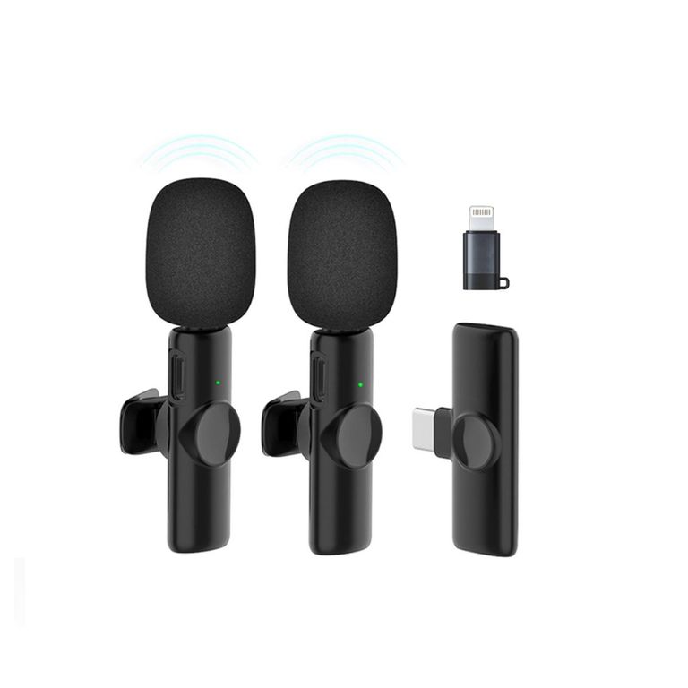 Micrófono Inalámbrico K11 Doble Para Celular Android Iphone