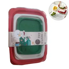 GENERICO - Set 3 contenedores/recipientes para guardar alimentos y más - Rojo