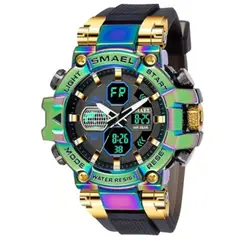 SMAEL - Reloj Deportivo y casual digital LED 8027 doble hora-