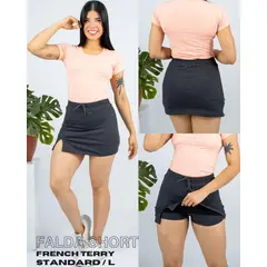 GENERICO - FALDAS SHORT FRENCH TERRY DAMA ROQUE