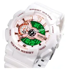 SKMEI - Reloj 1688 BLANCO Correa Silicona.Deportivo.