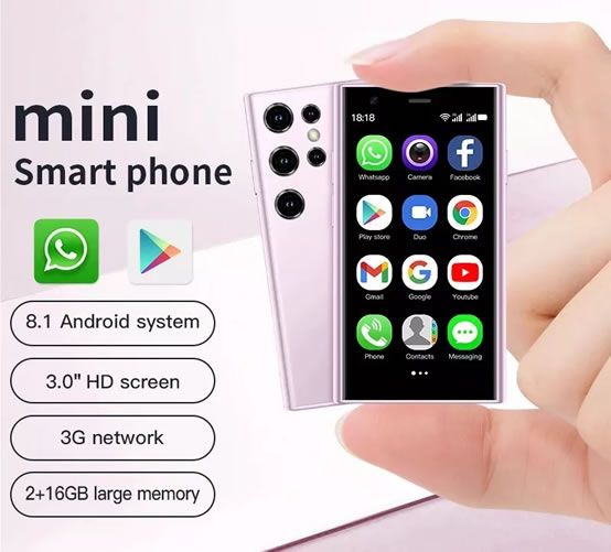 Mini smartphone S23 Pro Purpura