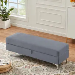 ARTSOFA - Banqueta Baul Floy gris metal