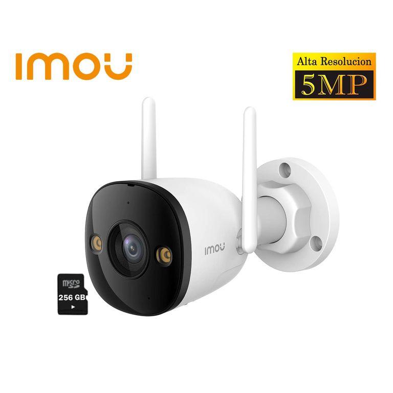 Cámara Seguridad WiFi BULLET 3 5MP Audio Bidireccional IP67 + SD 256GB